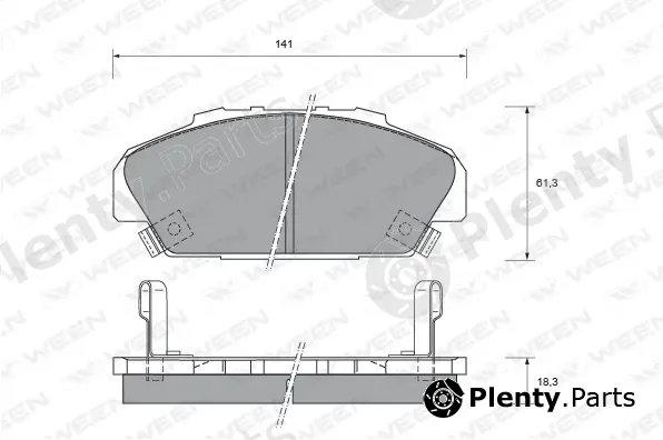 Ween 151-1663 — Brake Pad Set, disc brake
