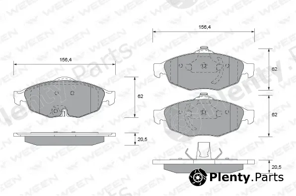 Ween 151-1498 — Brake Pad Set, disc brake