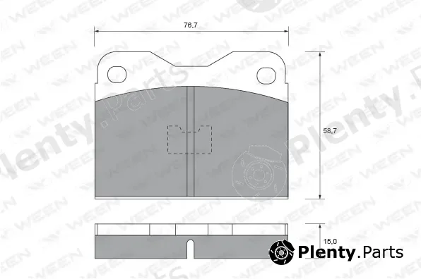 Ween 151-1653 — Brake Pad Set, disc brake
