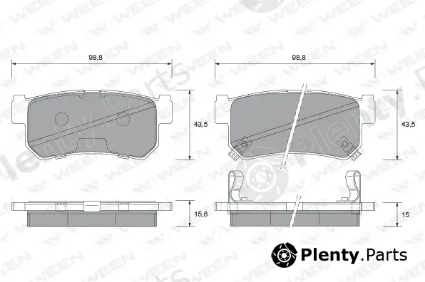 Ween 151-2344 — Brake Pad Set, disc brake