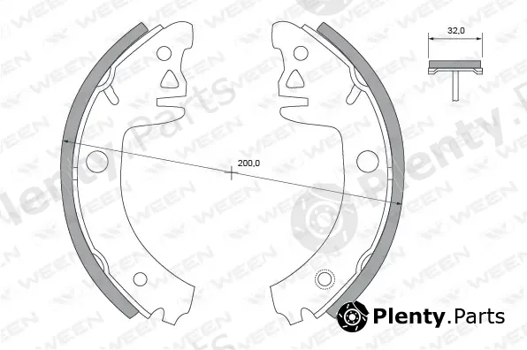 Ween 152-2334 — Brake Shoe Set