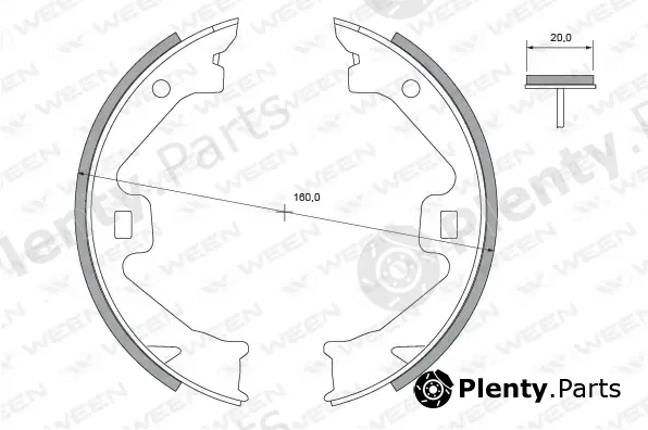 Ween 152-2354 — Brake Shoe Set, parking brake