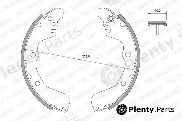 Ween 152-2392 — Brake Shoe Set