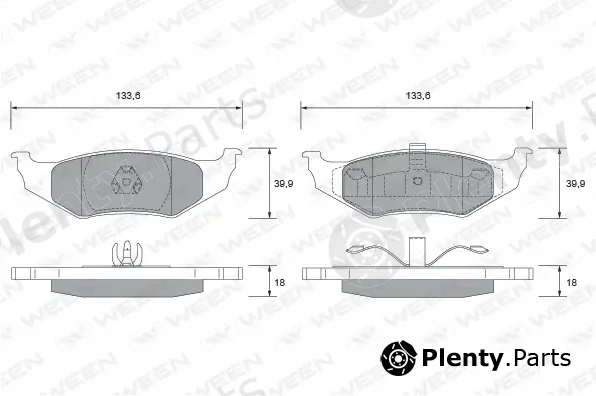 Ween 151-2495 — Brake Pad Set, disc brake