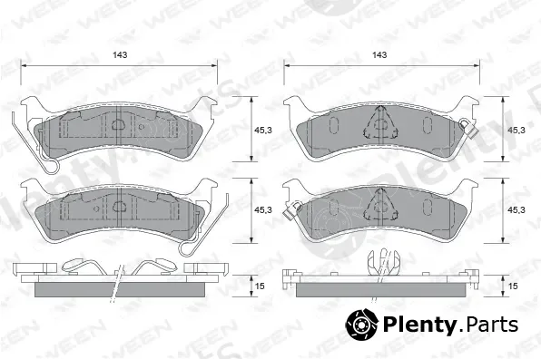 Ween 151-1487 — Brake Pad Set, disc brake
