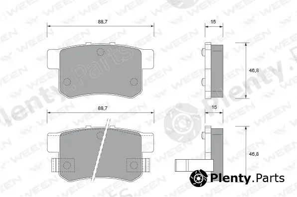 Ween 151-1548 — Brake Pad Set, disc brake