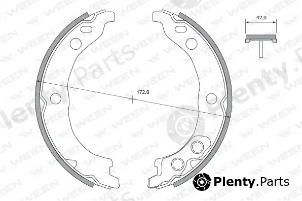 Ween 152-2484 — Brake Shoe Set, parking brake