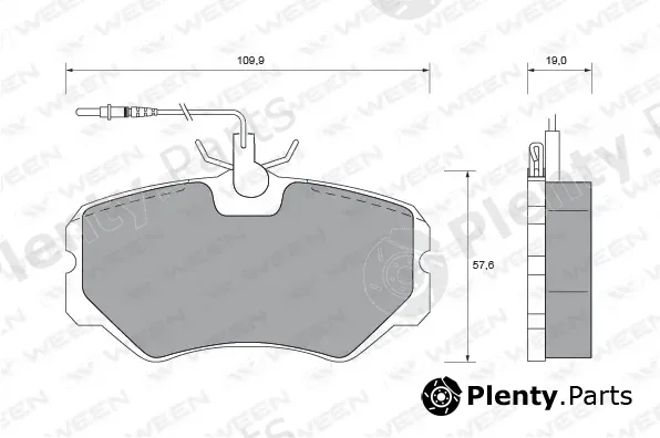 Ween 151-1598 — Brake Pad Set, disc brake