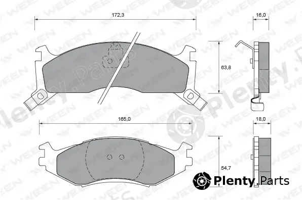 Ween 151-1681 — Brake Pad Set, disc brake