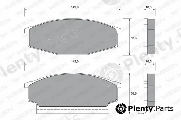 Ween 151-1417 — Brake Pad Set, disc brake