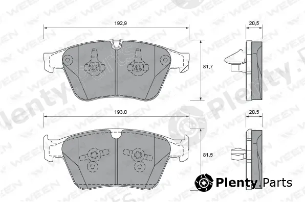 Ween 151-2701 — Brake Pad Set, disc brake