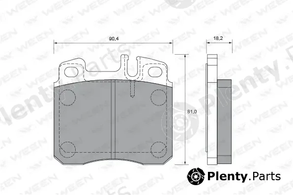 Ween 151-1655 — Brake Pad Set, disc brake