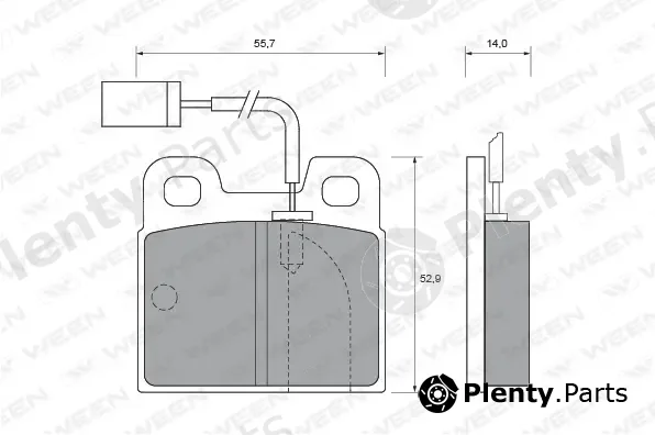Ween 151-1743 — Brake Pad Set, disc brake
