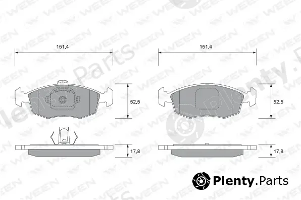 Ween 151-1872 — Brake Pad Set, disc brake