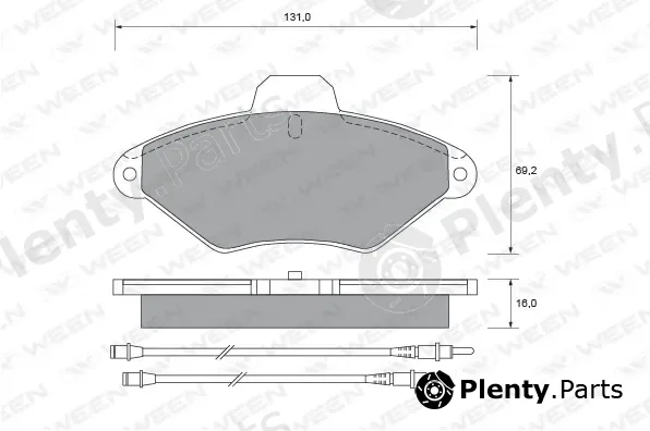 Ween 151-1638 — Brake Pad Set, disc brake