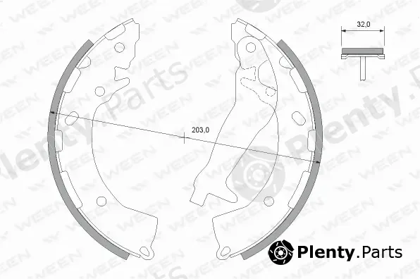 Ween 152-2501 — Brake Shoe Set