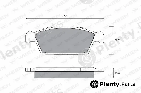 Ween 151-1166 — Brake Pad Set, disc brake