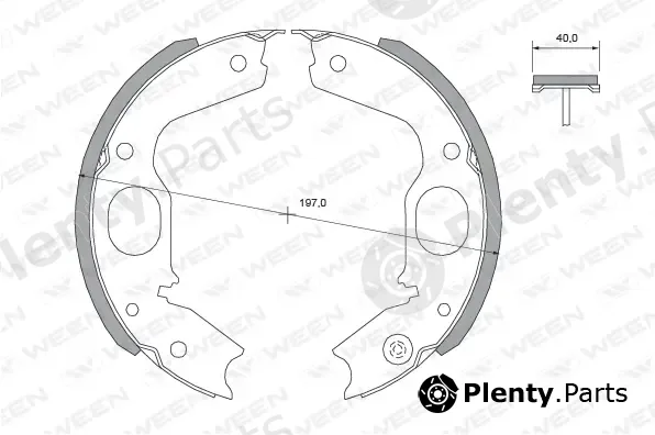 Ween 152-2448 — Brake Shoe Set, parking brake