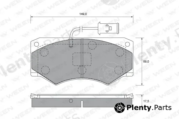 Ween 151-1741 — Brake Pad Set, disc brake