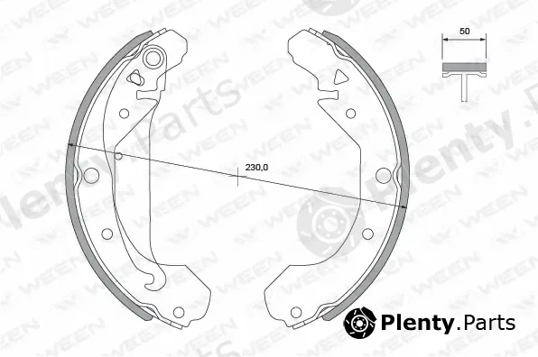 Ween 152-2023 — Brake Shoe Set