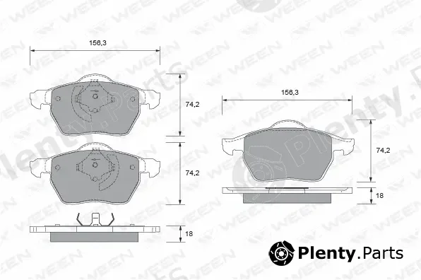 Ween 151-1861 — Brake Pad Set, disc brake