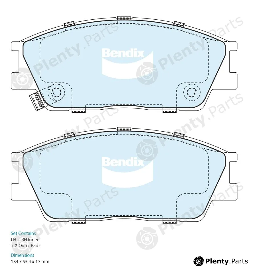 Bendix-Au DB2670GCT — Brake Pad Set, disc brake
