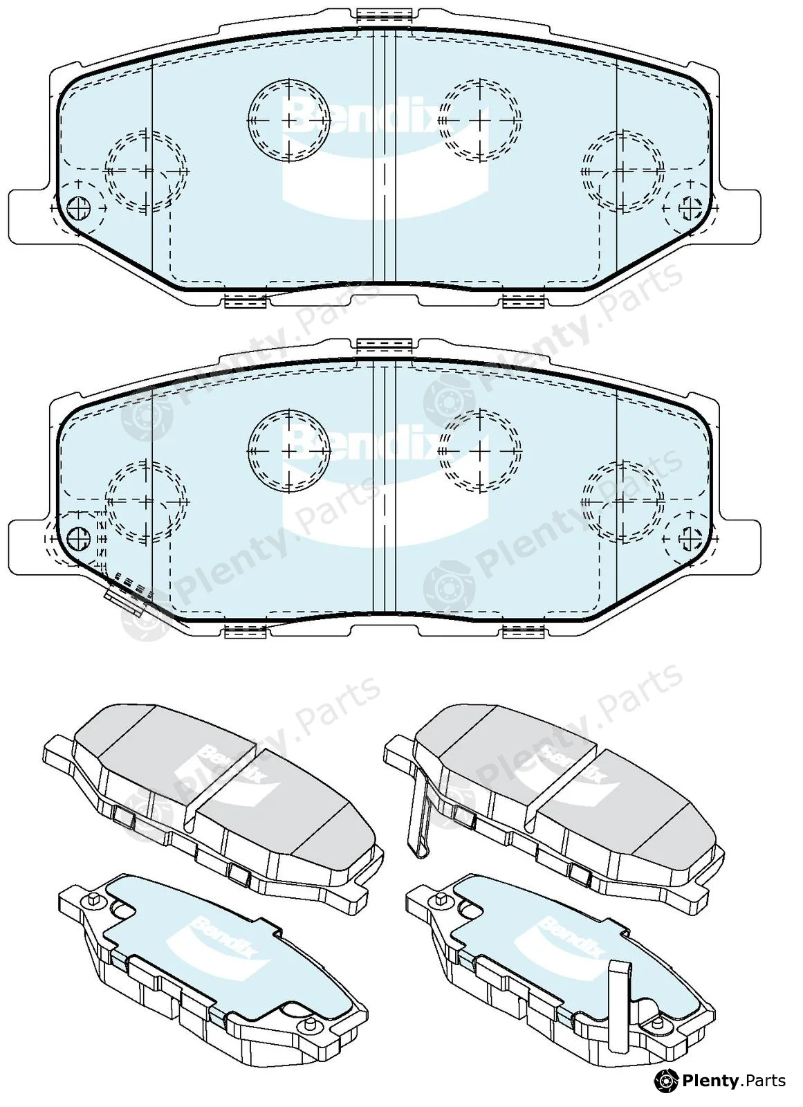Bendix-Au DB26064WD — Brake Pad Set, disc brake