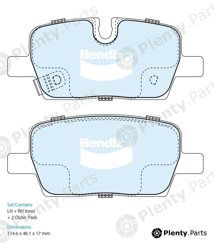 Bendix-Au DB26004WD — Brake Pad Set, disc brake