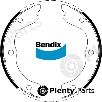 Bendix-Au BS5252 — Brake Shoe Set, parking brake