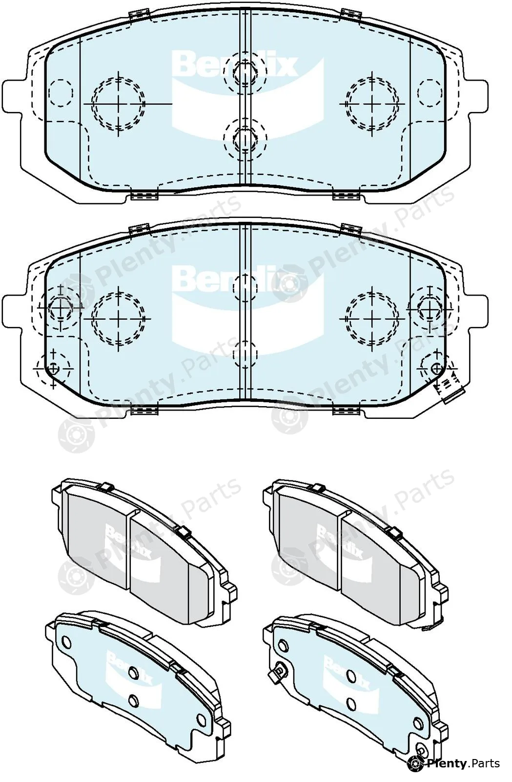 Bendix-Au DB2664GCT — Brake Pad Set, disc brake
