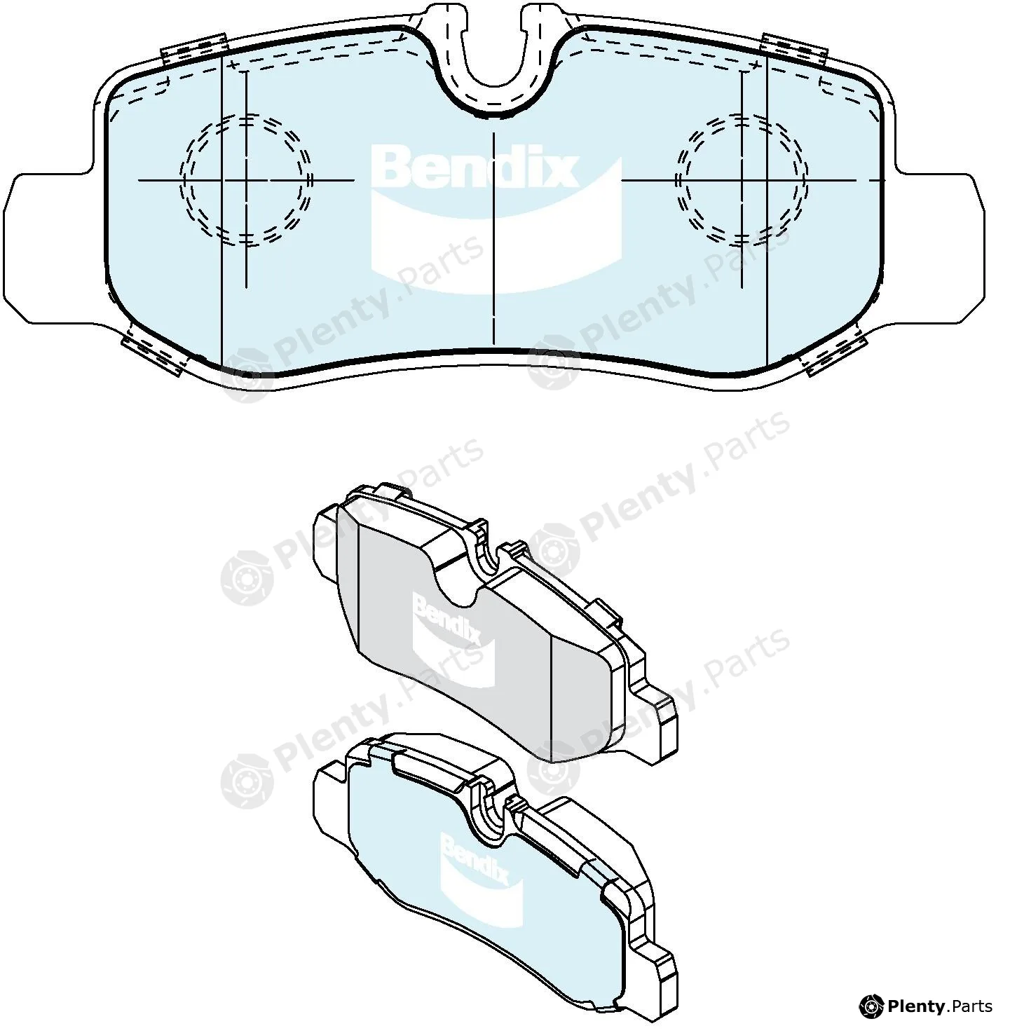 Bendix-Au DB2471HD — Brake Pad Set, disc brake