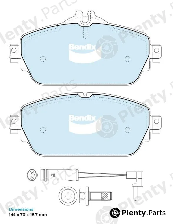 Bendix-Au DB2403EURO — Brake Pad Set, disc brake