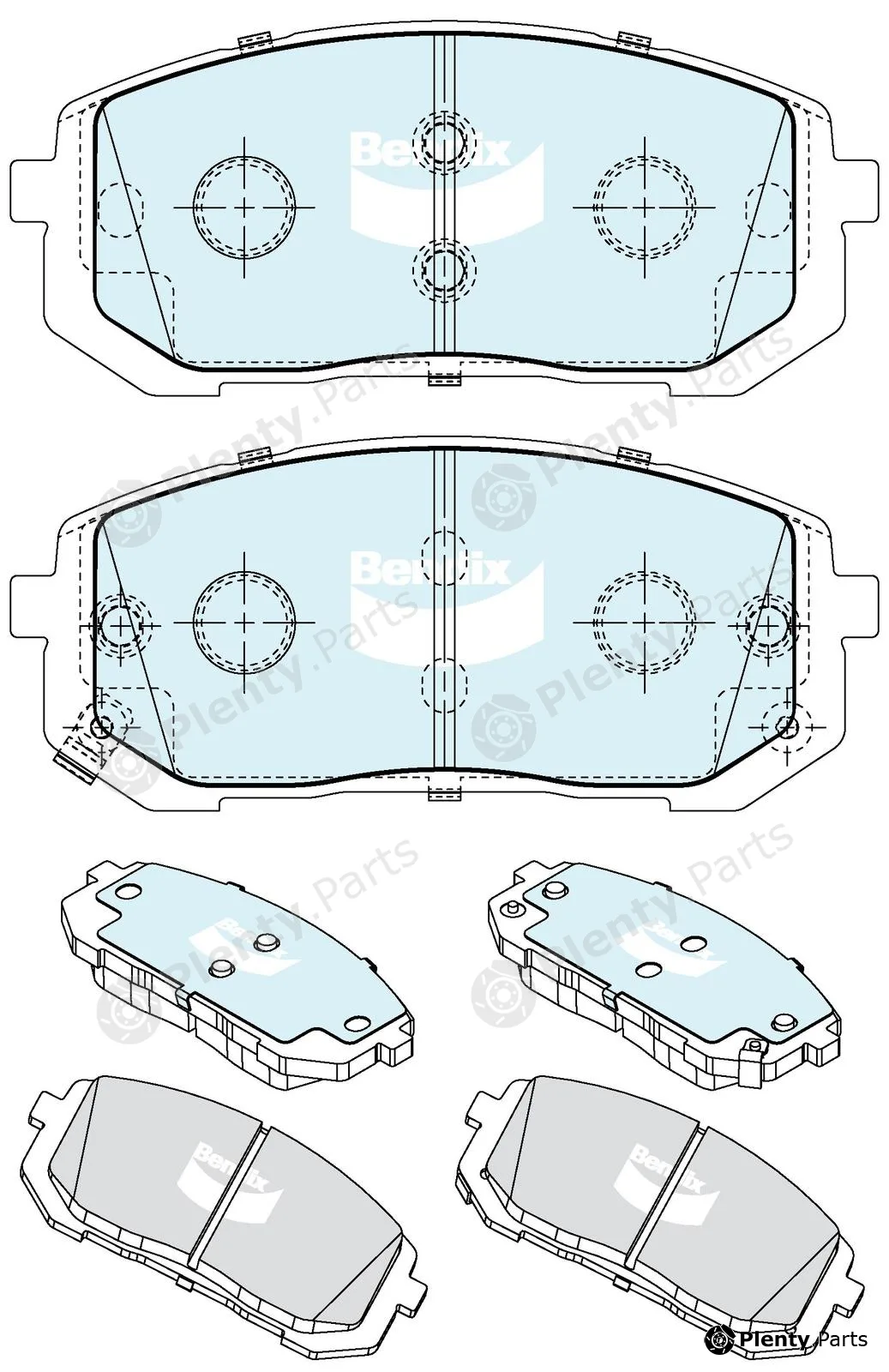 Bendix-Au DB2663GCT — Brake Pad Set, disc brake