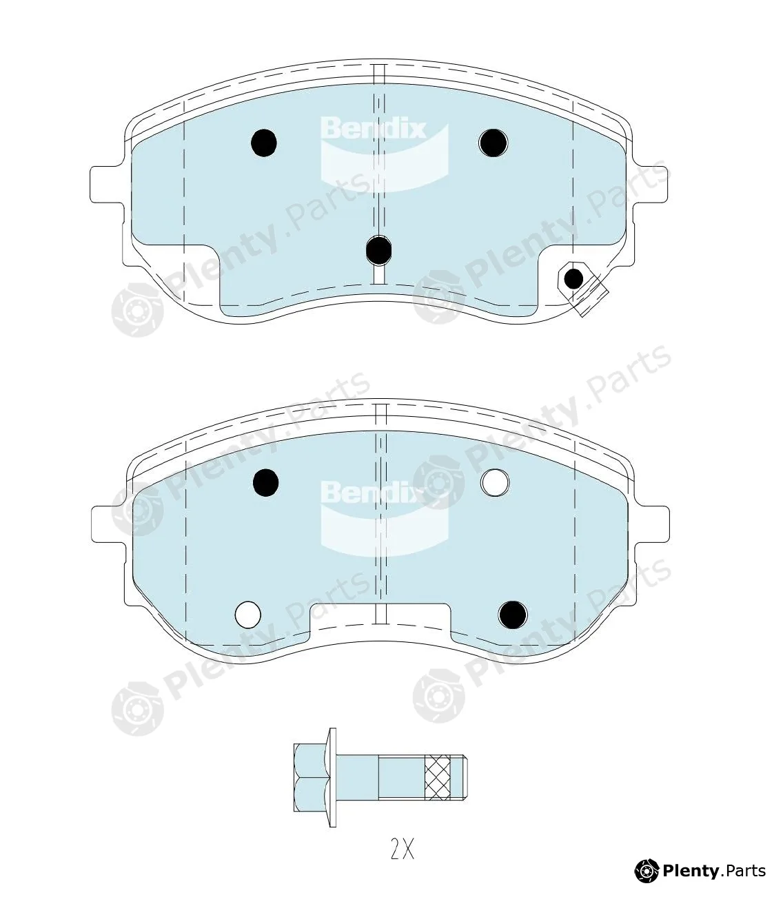 Bendix-Au DB2616HD — Brake Pad Set, disc brake