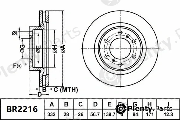 Bendix-Au BR2216ULT — Brake Disc