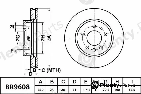 Bendix-Au BR9608ULT — Brake Disc