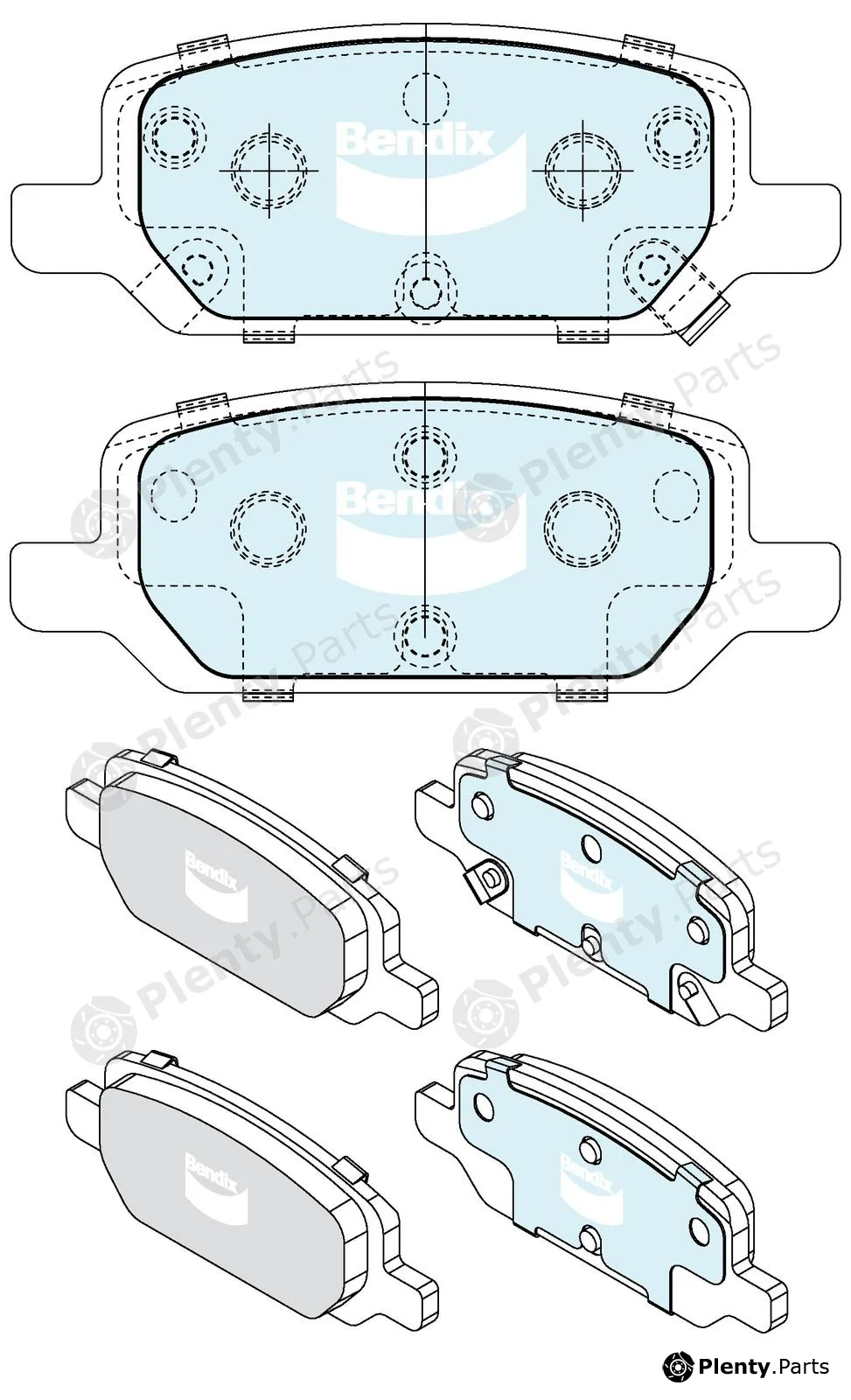 Bendix-Au DB2676EV — Brake Pad Set, disc brake