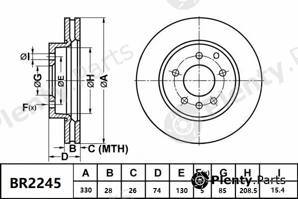 Bendix-Au BR2245ULT — Brake Disc