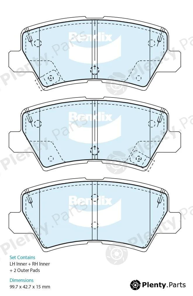Bendix-Au DB2559GCT — Brake Pad Set, disc brake