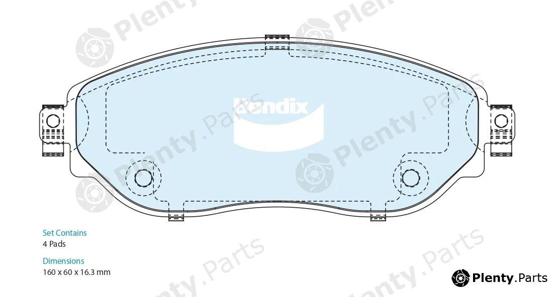 Bendix-Au DB2619HD — Brake Pad Set, disc brake