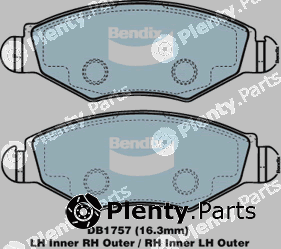 Bendix-Au DB1757GCT — Brake Pad Set, disc brake