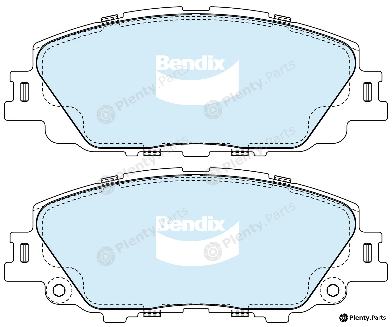 Bendix-Au DB2544GCT — Brake Pad Set, disc brake
