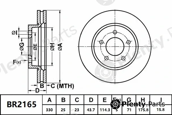 Bendix-Au BR2165ULT — Brake Disc