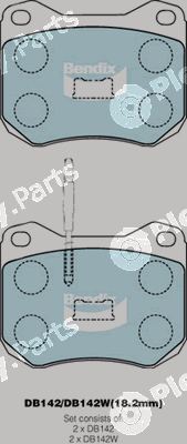 Bendix-Au DB142GCT — Brake Pad Set, disc brake