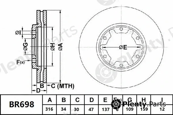 Bendix-Au BR698ULT — Brake Disc