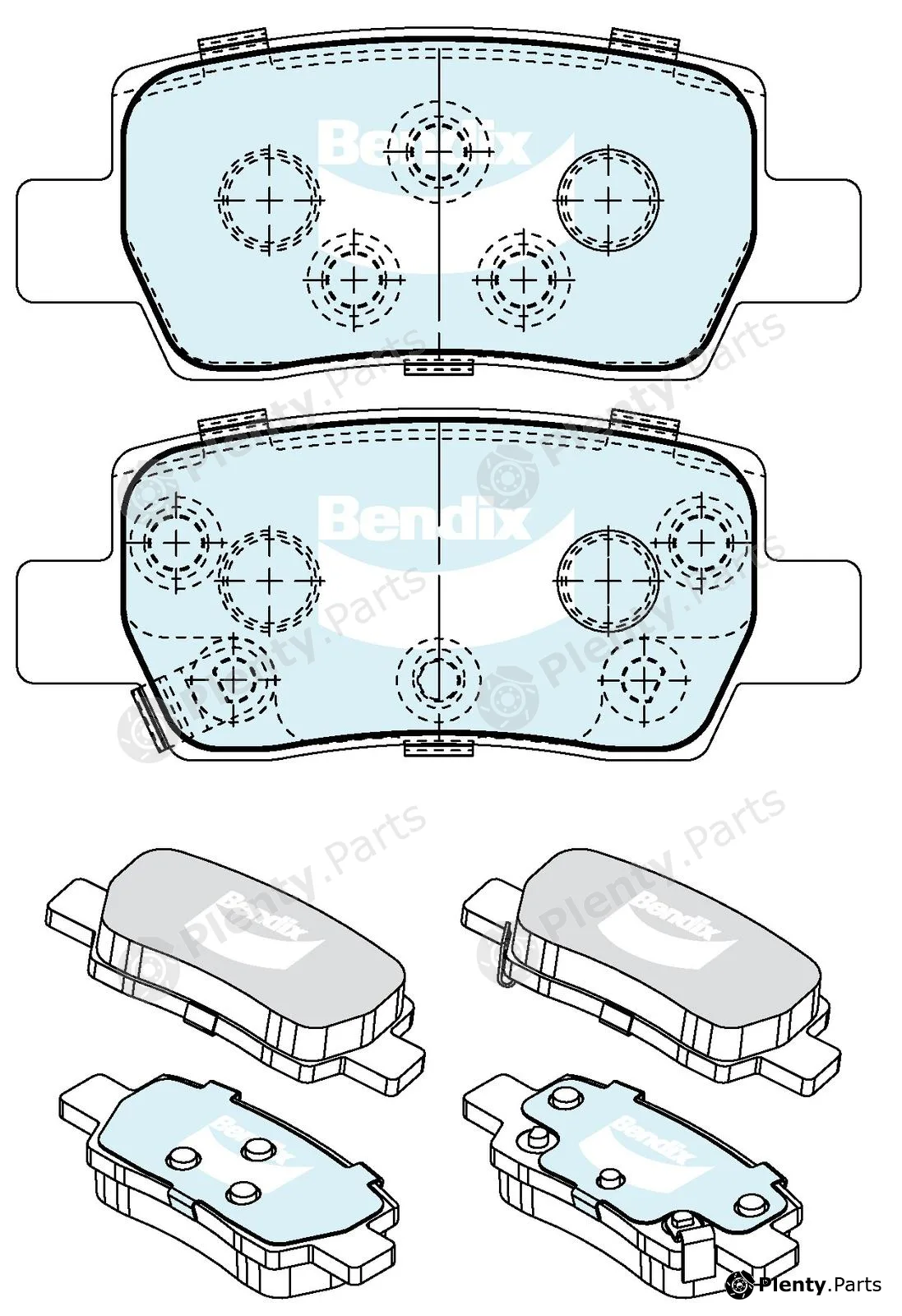 Bendix-Au DB2665GCT — Brake Pad Set, disc brake