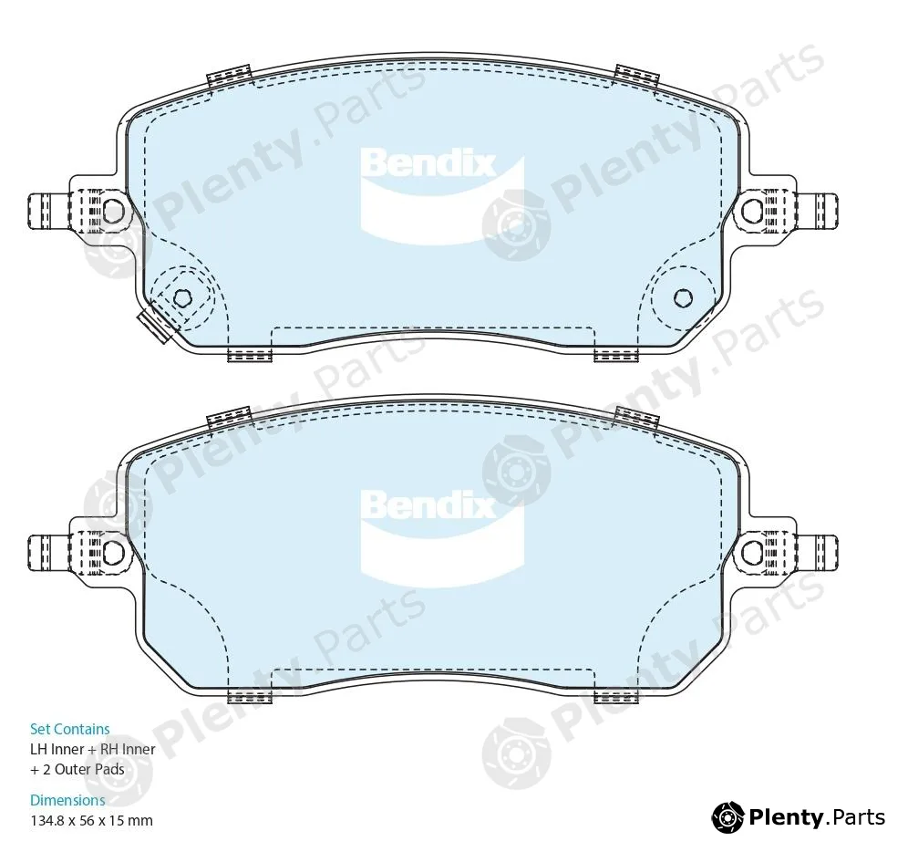 Bendix-Au DB2652GCT — Brake Pad Set, disc brake