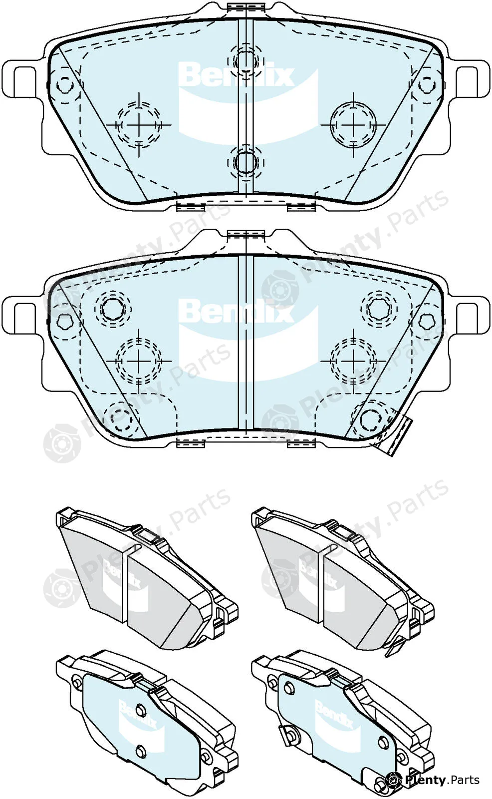 Bendix-Au DB2669GCT — Brake Pad Set, disc brake