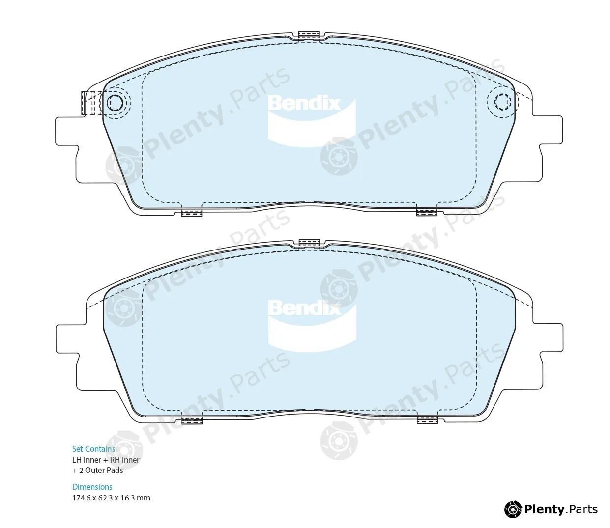 Bendix-Au DB2646HD — Brake Pad Set, disc brake