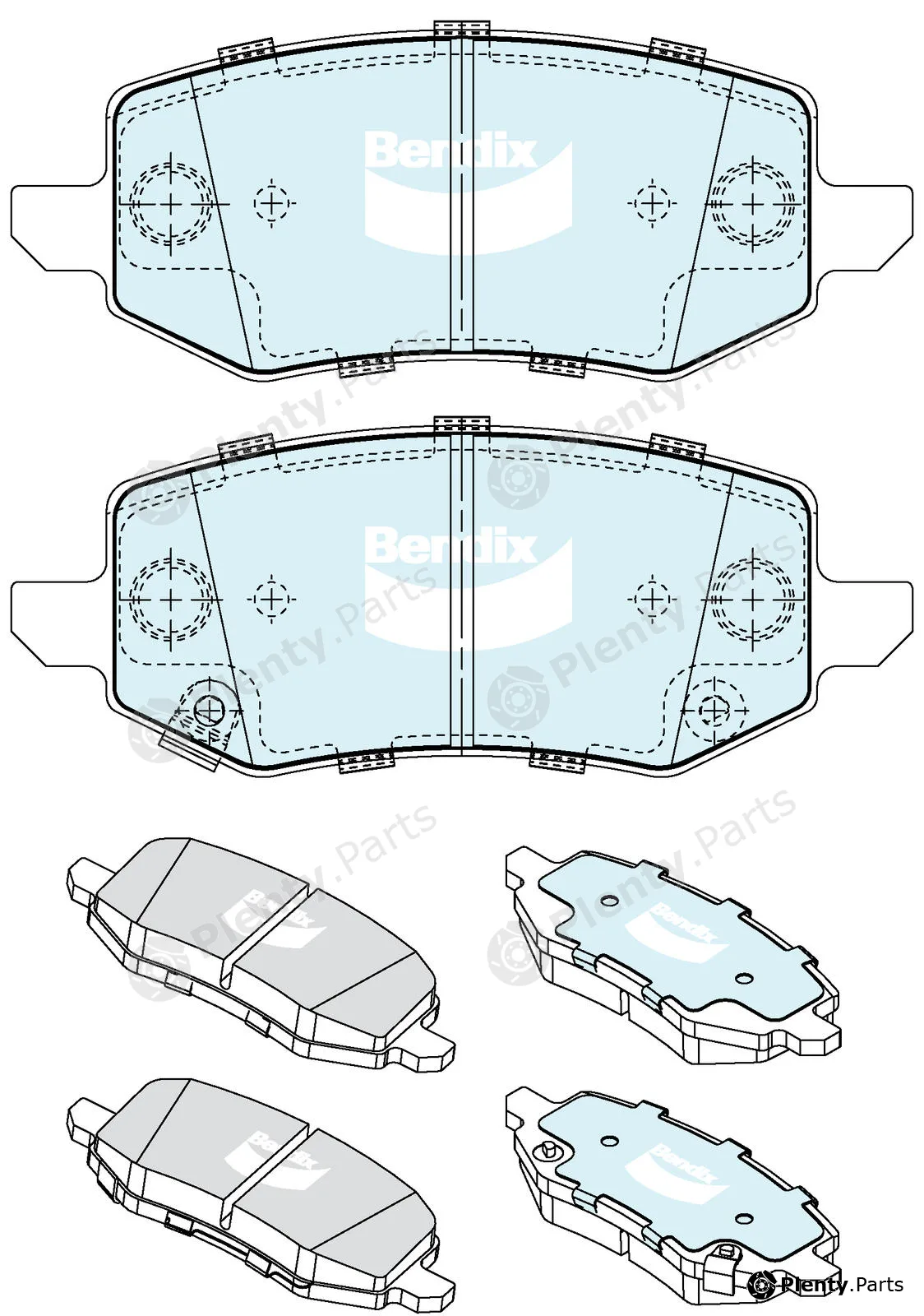 Bendix-Au DB26884WD — Brake Pad Set, disc brake